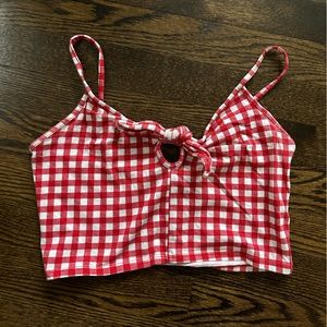 Gingham crop top